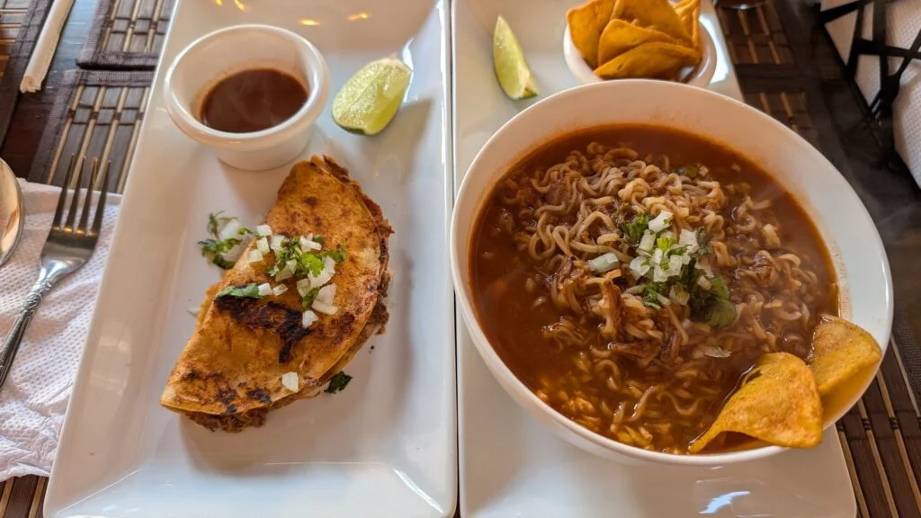 Food Gallery Header - Birria ramen and tacos.