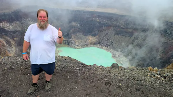WanderBeard At The Summit Of Santa Ana Volcano in El Salvador