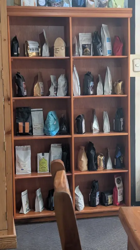Momostenango – Guatemala’s Western Highlands Part 3: When I Had The Incredible Mayan Town All To Myself! Variouls Local Coffee Products For Sale at Momostipan Restaurant Momostenango Guatemala