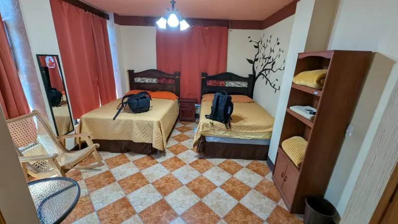 Momostenango – Guatemala’s Western Highlands Part 3: When I Had The Incredible Mayan Town All To Myself! Large Double Room Otoño Hotel Momostenango Guatemala