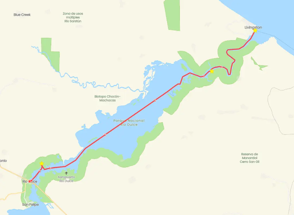 Floating Down The Rio Dulce For A Week, Discovering Guatemala’s Hidden Gem! Map and Route Of Rio Dulce Guatemala