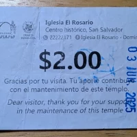 Entry Ticket Iglesia El Rosario Church San Salvador El Salvador Entry Ticket Iglesia El Rosario Church San Salvador El Salvador