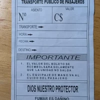 Bus Receipt From Leon to Esteli, Nicaragua Price: 100 Cordobas Bus Receipt From Leon to Esteli, Nicaragua Price: 100 Cordobas