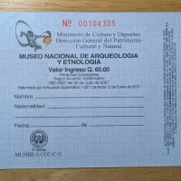 Entry Ticket For The National Museum of Archaeology and Ethnology in Guatemala City, Guatemala Entry Ticket For The National Museum of Archaeology and Ethnology in Guatemala City, Guatemala