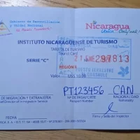 Entrance Tourist Card For Nicaragua from Honduras Entrance Tourist Card For Nicaragua from Honduras