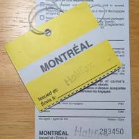 Luggage Tag VIA Rail Halifax Montreal Canada Luggage Tag VIA Rail Halifax Montreal Canada
