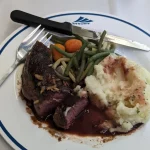 Amtrak Flat Iron Steak Dinner – Between Portland And San Francisco, May 26, 2024 Amtrak Flat Iron Steak Dinner – Between Portland And San Francisco, May 26, 2024