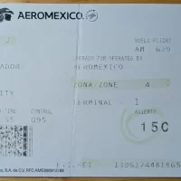 Boarding Pass From San Salvador, El Salvador to Mexico City, Mexico Boarding Pass From San Salvador, El Salvador to Mexico City, Mexico