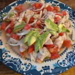 Ceviche From Las Jicaras Restaurante In Bacalar, Quintana Roo, Mexico Ceviche From Las Jicaras Restaurante In Bacalar, Quintana Roo, Mexico