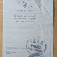 Entry Receipt For Copan Ruinas in Copan, Honduras Entry Receipt For Copan Ruinas in Copan, Honduras