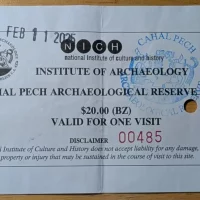 Entry Ticket for Cahal Pech Archaeological Site, San Ignacio, Belize Entry Ticket for Cahal Pech Archaeological Site, San Ignacio, Belize
