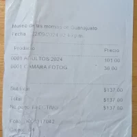 Entry Ticket for the Museum of Mummys in Guanajuato, Mexico Entry Ticket for the Museum of Mummys in Guanajuato, Mexico