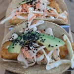 Three Shrimp Tacos From La Antigua Bar & Restaurant, San Ignacio, BCS, Mexico Three Shrimp Tacos From La Antigua Bar & Restaurant, San Ignacio, BCS, Mexico
