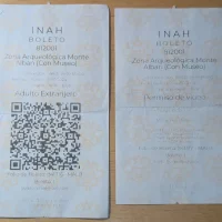 Ticket Stubs for Monte Alban Archaeological Site, Oaxaca, Mexico Ticket Stubs for Monte Alban Archaeological Site, Oaxaca, Mexico