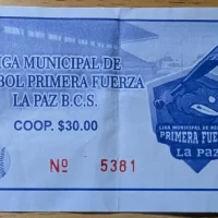 Ticket to Municipal League Baseball Game in La Paz, Baja California Sur, Mexico Ticket to Municipal League Baseball Game in La Paz, Baja California Sur, Mexico