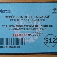 Tourist Entry Card for El Salvador from Guatemala (No Longer Necessary) Tourist Entry Card for El Salvador from Guatemala (No Longer Necessary)