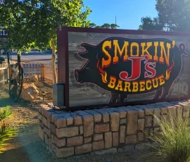 Smokin' J's Barbecue Sign In Beatty, Nevada Smokin' J's Barbecue Sign In Beatty, Nevada